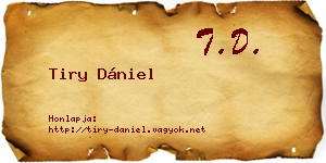 Tiry Dániel névjegykártya